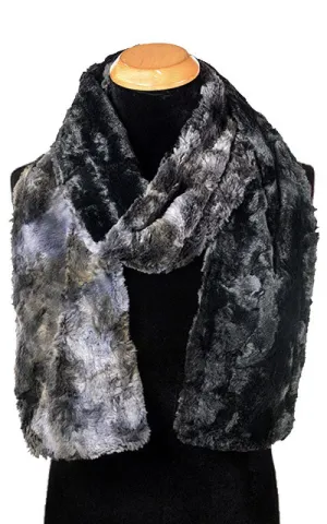 Men's Classic Scarf - Two-Tone, Luxury Faux Fur in Highland in Skye