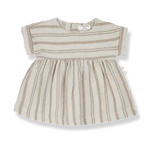 OMF Josephin Biscotto Linen Striped Dress